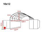 Cubierta entre contenedores 10x12, PVC 2300 IGNIFUGA Gris - Imagen 16