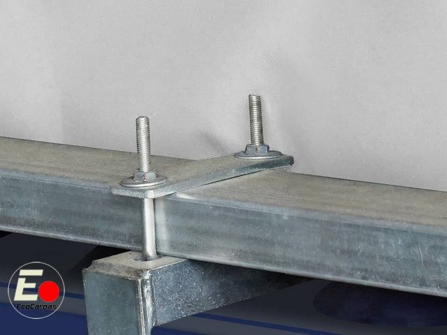 5 Cubierta entre contenedores 8x6, PVC 2300 IGNIFUGA Verde - Imagen 5