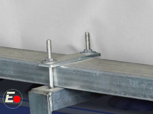 5 Cubierta entre contenedores 10x12, PVC 2300 IGNIFUGA Gris - Imagen 5